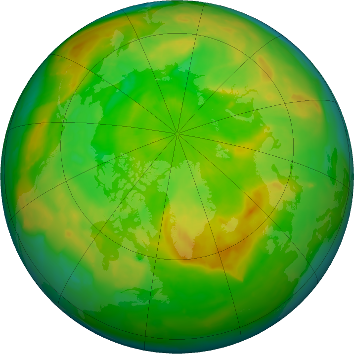 Arctic ozone map for 29 May 2011